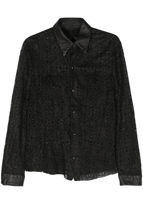 Salvatore Santoro perforated leather shirt - Black
