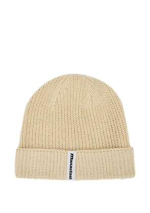 MANASTASH ribbed logo beanie - Neutrals