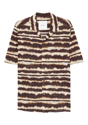 Nanushka striped short-sleeve shirt - Brown