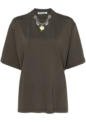 Ottolinger Oversized Charm organic cotton T-shirt - Brown