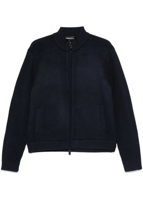 Emporio Armani panelled cardigan - Blue
