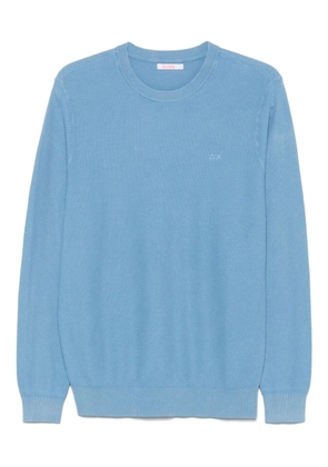 Sun68 piqué-weave cotton sweater - Blue