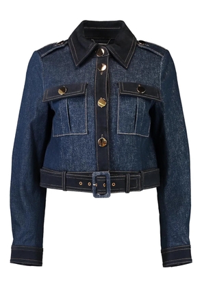 Christy Lynn Kalita belted pocket jacket - Blue