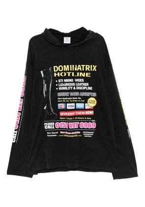 VETEMENTS graphic-printed hoodie - Black