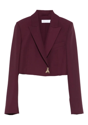 Patrizia Pepe logo-appliqué blazer - Purple
