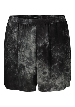 SAPIO N42 tie-dye elasticated shorts - Black