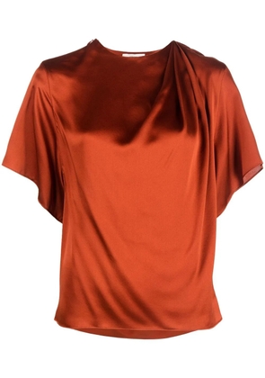 Vince draped silk top - Brown