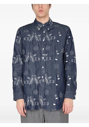 Engineered Garments embroidered shirt - Blue