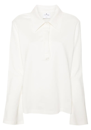 Courrèges piqué cotton polo shirt - White