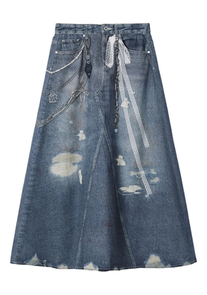 Musium Div. denim midi skirt - Blue