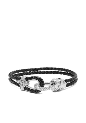 Nialaya Jewelry rope-clasp leather bracelet - Black