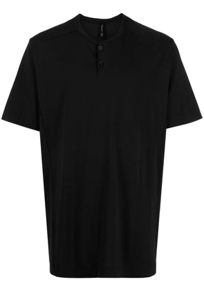 Transit button-fastening cotton T-shirt - Black