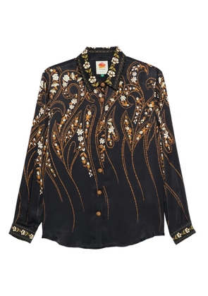FARM Rio floral button shirt - Black
