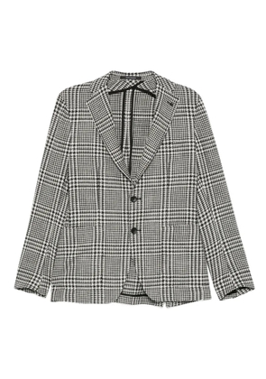 Tagliatore houndstooth check blazer - Black