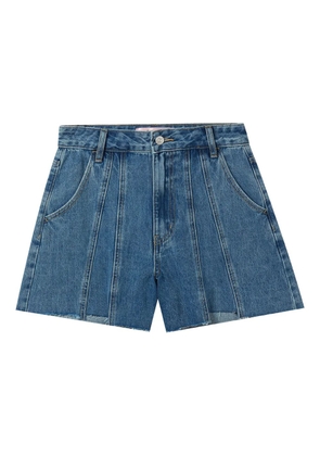 b+ab contrast-stitching denim shorts - Blue