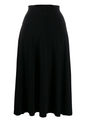 Norma Kamali flared midi skirt - Black