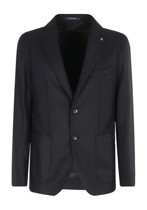 Tagliatore single-breasted patch-pocket blazer - Blue