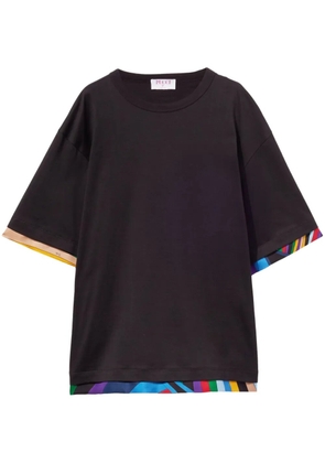 PUCCI abstract-print trim T-shirt - Black