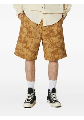 This Is Never That logo-floral shorts - Brown