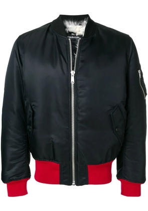 Calvin Klein contrast-panel bomber jacket - Black