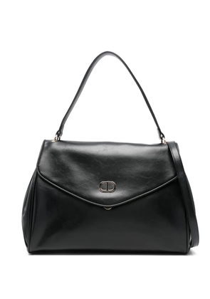 TWINSET logo-plaque tote bag - Black