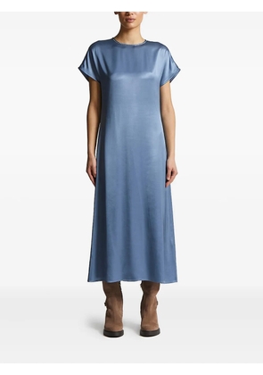 Peserico embellished satin midi dress - Blue