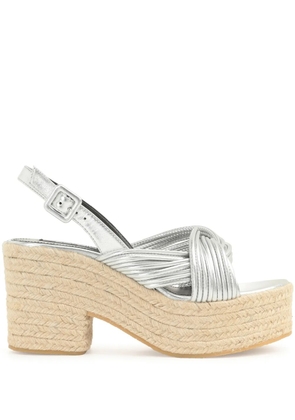 Sergio Rossi sr Akida 50mm platform espadrilles - Silver