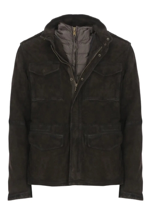 THE JACK LEATHERS snap-button pocket suede jacket - Brown