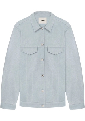 AERON leather shirt - Blue