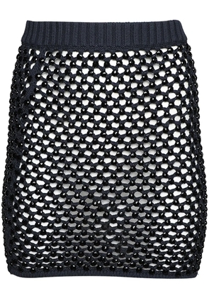 diotima crystal-embellished mesh skirt - Blue