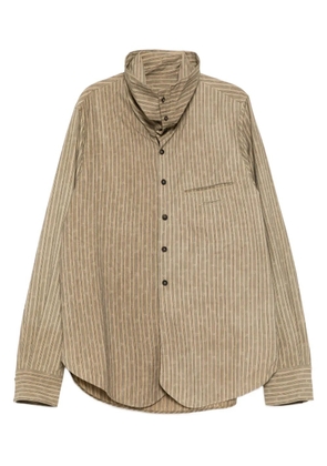 Ziggy Chen striped shirt - Neutrals