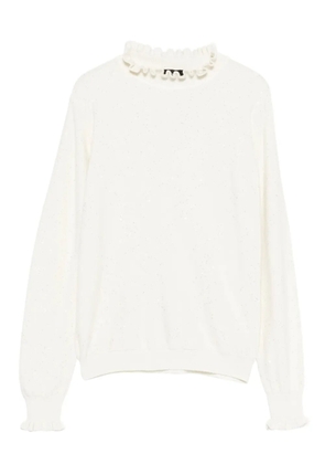 DIXIE ruffled-trim jumper - White