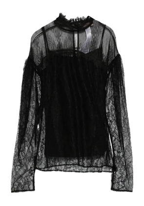 TWINSET mock-neck lace top - Black