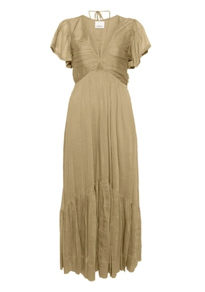 ISABEL MARANT Agathe crepe maxi dress - Green