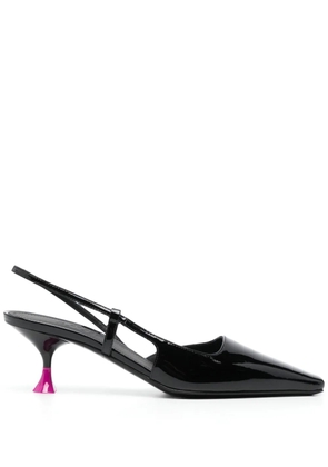 3juin sculpted-heel slingback pumps - Black