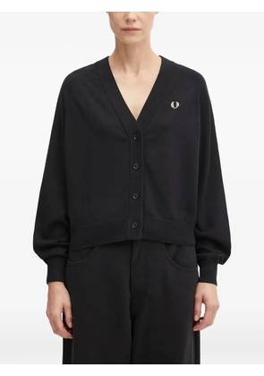 Fred Perry logo-embroidered cardigan - Black