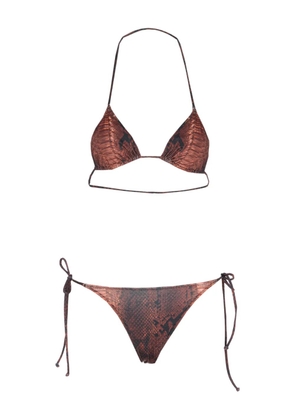 Jean Paul Gaultier printed bikini - Brown