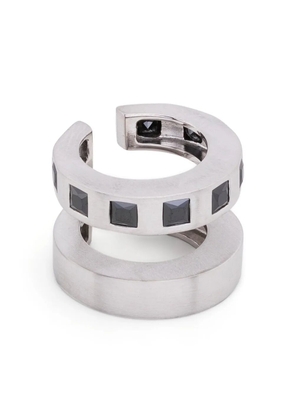 Tom Wood Arch Zirconia Double cuff earrings - Silver