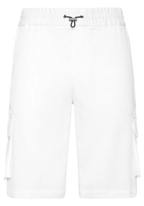Philipp Plein cotton cargo shorts - White