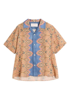 Valentino Garavani Voyage Imaginaire-print bowling shirt - Brown