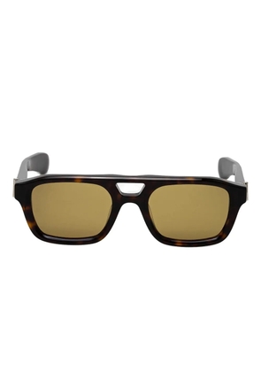 Alexander McQueen Eyewear T-Bar square-frame sunglasses - Brown