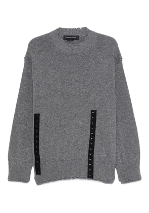 FEDERICO CINA raw-edge sweater - Grey