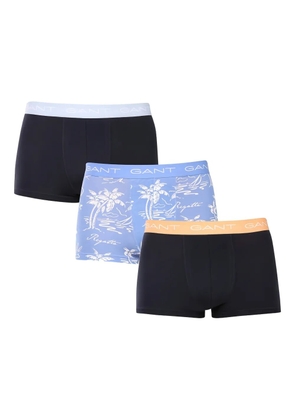 Gant island print trunk (pack of three) - Blue