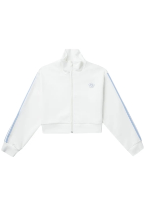 CHOCOOLATE logo-appliqué zip-up sweatshirt - White