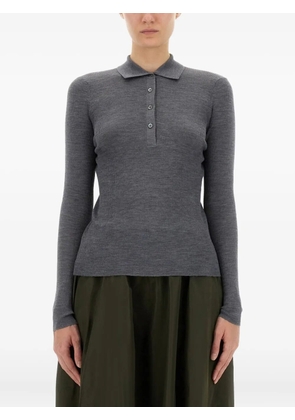 ASPESI long-sleeve polo top - Grey
