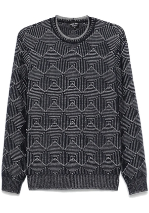 Giorgio Armani jacquard cashmere sweater - Blue