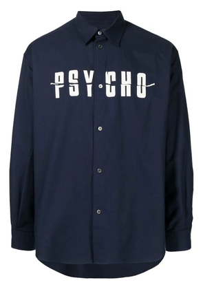 Undercover Psycho-print long-sleeved shirt - Blue