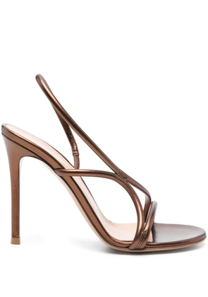 Gianvito Rossi 95mm leather sandals - Brown