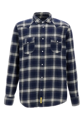 B.D. Baggies Texas plaid-pattern pocket shirt - Blue