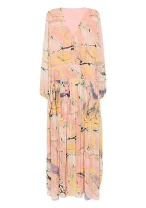 Alexis Diane floral-print maxi dress - Orange